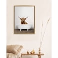 thumbnail image 5 of Kate and Laurel Sylvie Highland Cow in Tub Color Framed Canvas Wall Art by Amy Peterson Art Studio, 18 x 24, Gold, Humorous Animal Wall Décor, 5 of 6