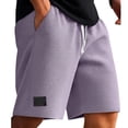 thumbnail image 2 of RongHuan Men's Big and Tall Waffle Shorts Casual Workout Short Pants Beach Travel Active Shorts with Drawstring Trendy Outfits for Summer, 2 of 5