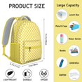thumbnail image 5 of Yellow Checkerboard Backpack for School,Cute School Bag,Schoolbag with Adjustable Shoulder Straps & Padded Back,15.3"x11"x6.7", 5 of 5