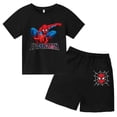 thumbnail image 5 of Conjunto de 2 piezas de camiseta y pantalones cortos deportivos para niños de Marvel Spider-Man, conjunto de verano para bebés de 3 a 12 años, ropa de marca de dibujos animados para niños, 5 of 5
