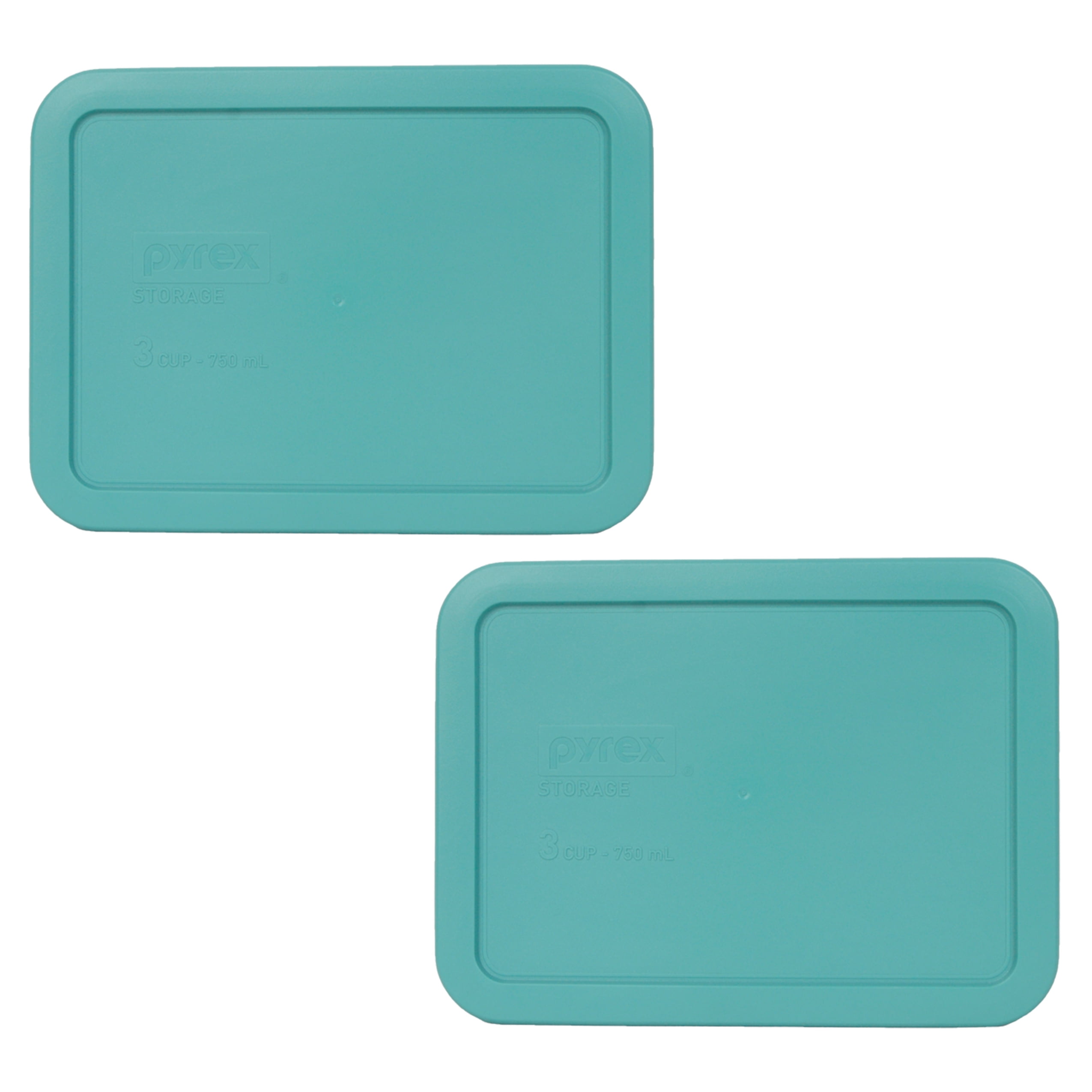 Pyrex Replacement Lid 7210PC Turquoise Rectangle Cover 2Pack for