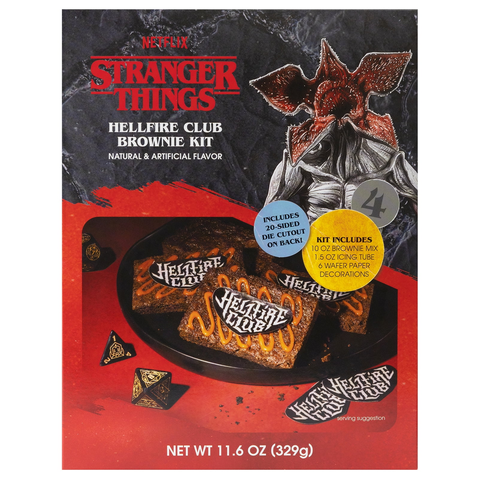 Stranger Things  Chocolate Brownie Kit Baking Mix - Hell Fire Club 11.6oz