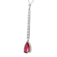 thumbnail image 2 of Galaxy Gold 14K Solid White Gold 14" Necklace with 1.8 CTW Natural Diamonds and Ruby, 14"-24" Sizes, July Birthstone, Symbol of Passion, 2 of 3
