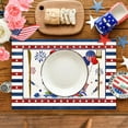 thumbnail image 2 of Dmlowu 4th of July Decorations Placemats 12x18" Insulation Table Mats Non Slip Stain Proof Memorial Day Decorations Outdoor Placemats for Dinner Party Table Hotel Home Decoration, 2 of 7