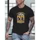 thumbnail image 1 of Stylish PAPA Letter Print Crew Neck Tee - Lightweight, Breathable, Comfortable, Summer Trendy Casual Top for Everyday Wear - Machine Washable, No Dry Clean, Regular Fit, 1 of 5