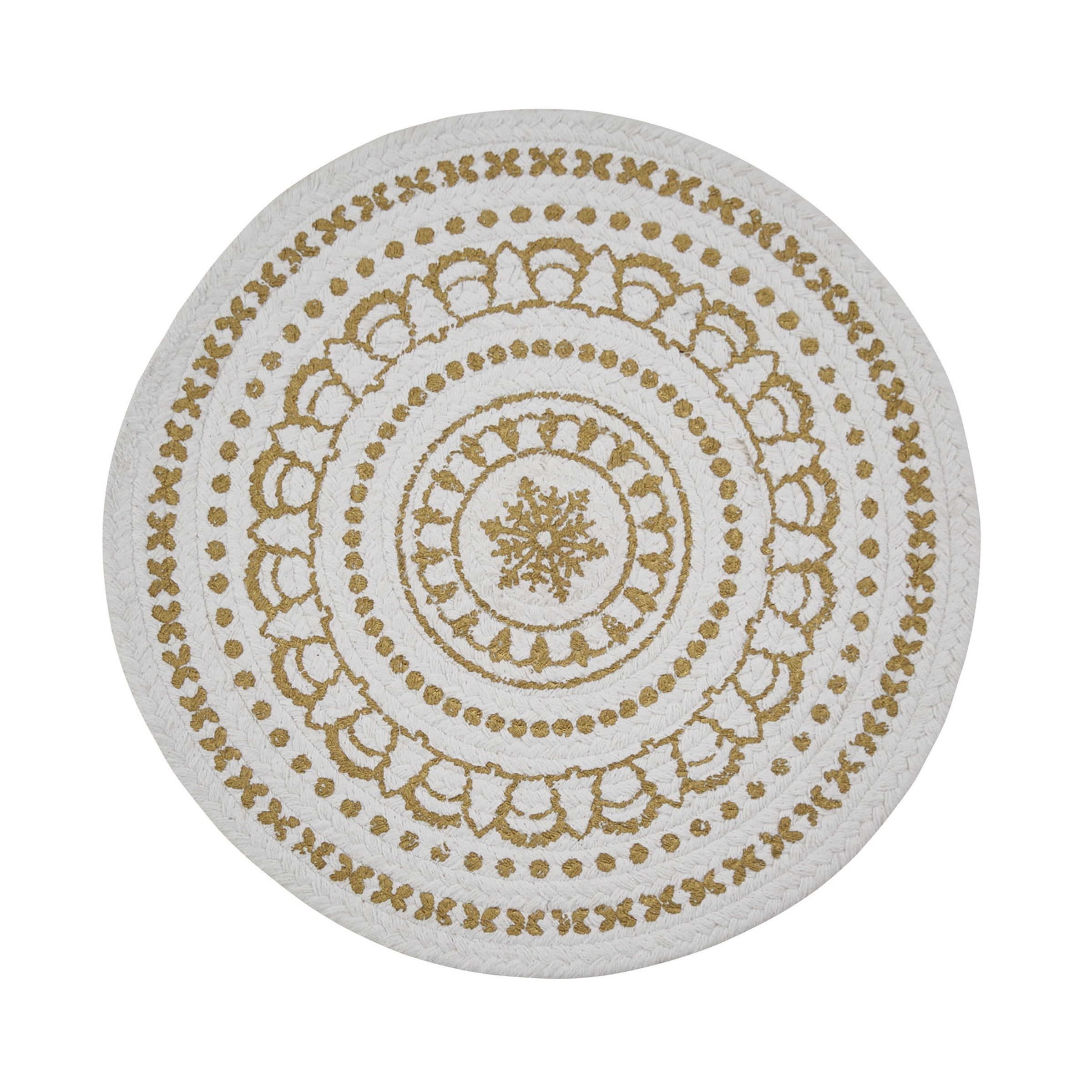 Split P Zuri Medallion Printed Round Placemat Set Mushroom Split P Zuri Medallion Printed Round Placemat Set Mushroom