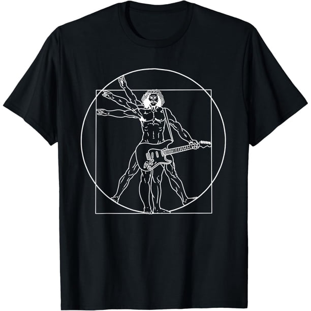 Guitar Da Vinci Vitruvian Man - Camiseta para guitarrista