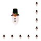 thumbnail image 2 of Bearachild Feliz Navidad botella de vino cubierta Festival barba blanca fiesta atmósferas tapa decorativa reutilizable de Navidad tapa negra gorra negra 10Conjunto, 2 of 6