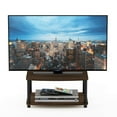 thumbnail image 3 of Furinno Turn-N-Tube No Tools 2-Tier Elevated TV Stand, Columbier Walnut/Black, 3 of 6