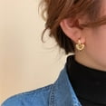 thumbnail image 4 of Clip On Hoop Earrings Gold Plated Non Pierced Hoop Chunky Clip on Hoop Earrings for Women, 4 of 5