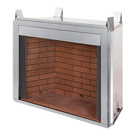 - Superior VRE4042WS 42 in. Floor Level Outdoor Vent Free Firebox, Clean Face - Natural White Stacked Brick
