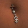 thumbnail image 5 of Anillo de ombligo, peligro de perforación del ombligo de verano, anillo de ombligo, cintura de bikini de barra, joyería de mujer, 5 of 5