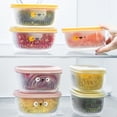 thumbnail image 4 of Toystoory Nevera Alimentos Frutas Verduras Estuche transparente Plástico Sello de doble capa Patrón de dibujos animados Refrigerador de camping Type2 NO2, 4 of 6