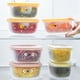 thumbnail image 5 of Ounissouiy Nevera Almacenamiento de alimentos Caja de frutas y verduras Ahorre espacio Dibujos animados A prueba de fugas Camping Escuela Hogar Cocina y Comedor patrón de conejo, 5 of 6
