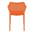 thumbnail image 3 of Compamia Air XL Outdoor Patio Dining Arm Chair in Orange, 3 of 6