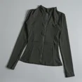 thumbnail image 2 of Nueva ropa de yoga, abrigo para mujer, redondo, elástico alto, suelto, ejercicio, yoga, fitness, manga larga, cuello levantado, tops de yoga, 2 of 6