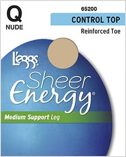 L'eggs Women's Sheer Energy Control Top Medium Support Reinforced