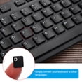 thumbnail image 5 of Unique Bargains English & French Keyboard Stickers Universal Keyboard Cover Frosted, Black Background White Lettering 2 Pack, 5 of 5