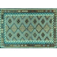 thumbnail image 1 of Ahgly Company Indoor Rectangle Southwestern Light Blue Country Area Rugs, 5' x 7', 1 of 4