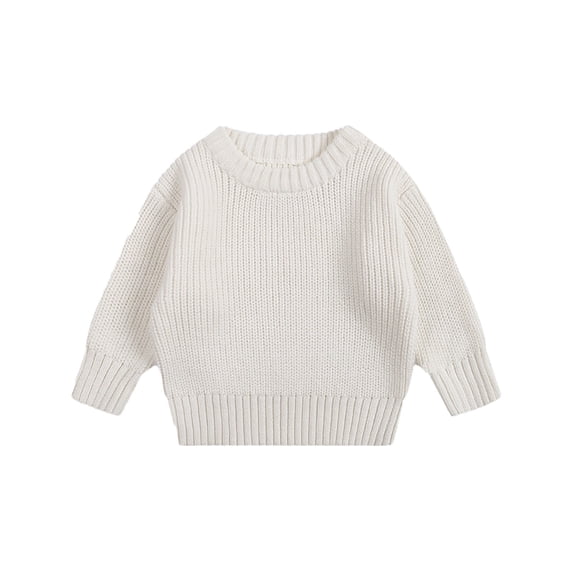 Fgnfyis Kids Warm Soft Casual Pullover Sweater Top Comfortable Clothing for Girls and Boys Cozy Everyday Wear White 4-5 Years