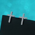 thumbnail image 5 of SFTING 925 Sterling Silver Cross with Moissanite Stud Earrings Cute Dainty Jewelry Gifts for Women Men Teens Hypoallergenic, 5 of 6