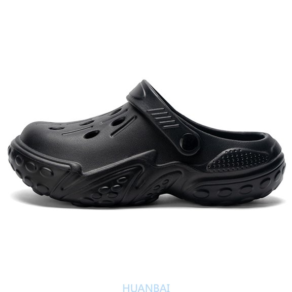 HUANBAI Lightweight Kids Sandal For Outdoor Play Soft Sole Boys And Girls Casual ,(8-9 Years Black) Size ,13.5