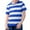 Blue, variant on Fshinging 2025 T Shirts for Girls Tops Striped Short Sleeve Color Block Trendy Pullover Casual Blouses Size 4-5 Years