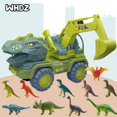 thumbnail image 1 of Engineering Vehicle Toy Car Toy Dinosaur Transport Car Carrier Truck Toy Pull Back Vehicle Toy Creative Children's Gift heqiyong LED, 1 of 2