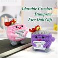 thumbnail image 4 of Emotional Support Dumpster Fire Doll Nordkawa Crochet Pink, 4 of 6