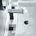 thumbnail image 3 of WB-03108B Square Widespread 2-handle Bathroom Faucet with Drain Assembly, 3 of 5