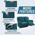 thumbnail image 6 of High Stretch 1 2 3 Seater Recliner Chair Cover, Velvet Sofa Slipcover for Reclining Sofa Cats Dogs Furniture Protector Reclining Couch Covers,Washable-Khaki-Loveseat (6 PCS), 6 of 7