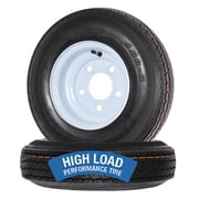 eCustomrim 2-Pack Trailer Tire Rim 4.80-8 480-8 Load C 8 Inch 5 Lug White Wheel