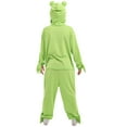 thumbnail image 5 of Women Cartoon Frog Onesie Pajama Homewear One Piece Animal Long Sleeves Hooded Kigurumi Jumpsuit Sleepwear, 5 of 6