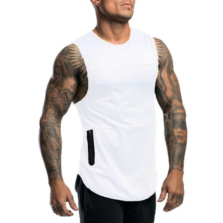

Pianpianzi Scrub Jacket Long Sleeve Scoop Tee Colorful T Shirt Men Men Spring And Summer Training Sports Sleeveless Top Solid Color Tank Top Fitness Tight Fitting Muscle Vest