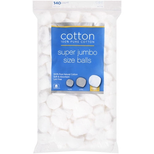 Equate Beauty Super Jumbo Size Cotton Balls, 140 Count