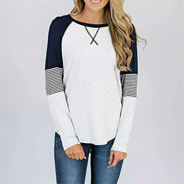 Long Sleeve Tee Shirts For Women Ladies Tops And Blouses Athletic