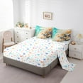 thumbnail image 3 of Erosebridal Marine Beach Bedding Sets Full Size, Kawaii Starfish Comforter Sets with Sheets, Coastal Ocean Reversible Bed Set, Breathable Bedroom Decorative, 7pcs, 3 of 6
