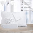 thumbnail image 2 of GFDYREE 144 Thread Count 100% Cotton Percale Solid Sheet Set with Pillowcase Featuring Deep Pocket Solid Sheet Set with Cool Touch (Lt Grey, Cotton Twin), 2 of 7