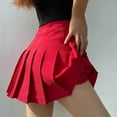 thumbnail image 4 of Jupe Plissée Mini pour Femmes Taille Haute Jupe Ajustée Jupe Plissée d'Été, 4 of 6