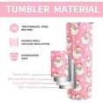 thumbnail image 3 of Christmas 20 Oz Tumbler with Handle and Straw, Pastel Santa Claus Stainless Steel Insulated Cup, Xmas Holiday Gifts for Women Girls, 3 of 6