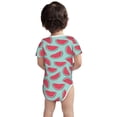 thumbnail image 3 of Yiaed Watermelon Print Infant Climbing Short Sleeve Onesie One-Piece Baby Bodysuit Clothes 0-12 Months -18 Months, 3 of 6