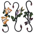 thumbnail image 2 of 3PCS Rural Painting Hook S-shaped Animal Hooks Iron Art Hook Hanging Basket Flowerpot Hook for Gardening Indoor Outdoor(Dragonfly, Butterfly, Kingfish, 2 of 3
