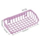 thumbnail image 4 of Bearachild Estante de drenaje de plástico para cocina, ventosas dobles, cesta para fregadero, estante, soporte de esponja colgante hueco Organizadores de utensilios de cocina Violeta NO2 Bearachild HA000415-03B, 4 of 6