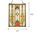 thumbnail image 3 of CHLOE Rowan Mission Tiffany-glass Window Panel 24" Tall, 3 of 3