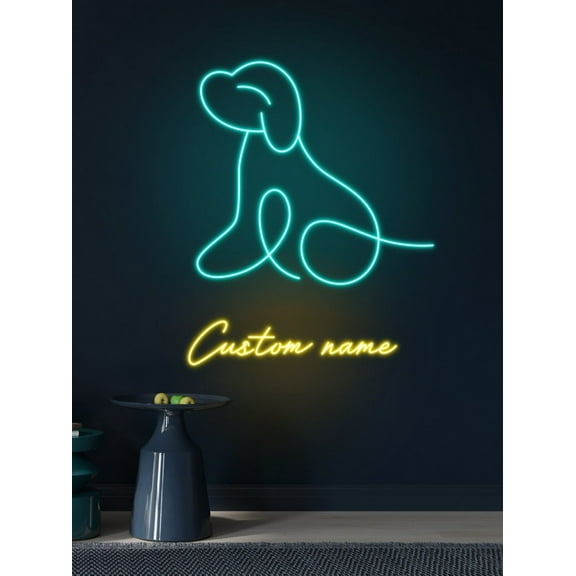 Handmadetneonsign Custom Dog Neon Sign, LED Wall Light for Pet Lovers, Vet Clinic, Dog Cafe, Home Decor 134090