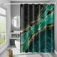 thumbnail image 4 of Latrodar Geometric Digital Printed Shower Curtain Thickened Bathroom Curtain Secure ttern Shower Curtain Green Home Stuff, 4 of 5