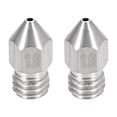 thumbnail image 1 of Boquilla de impresora 3D de 1 mm, compatible con cabezal de extrusión MK8, para filamento de 1.75 mm, acero inoxidable, 2 piezas, 1 of 4