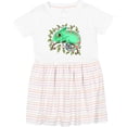thumbnail image 3 of Inktastic Tiny, Cute Chameleon Girls Toddler Dress, 3 of 5