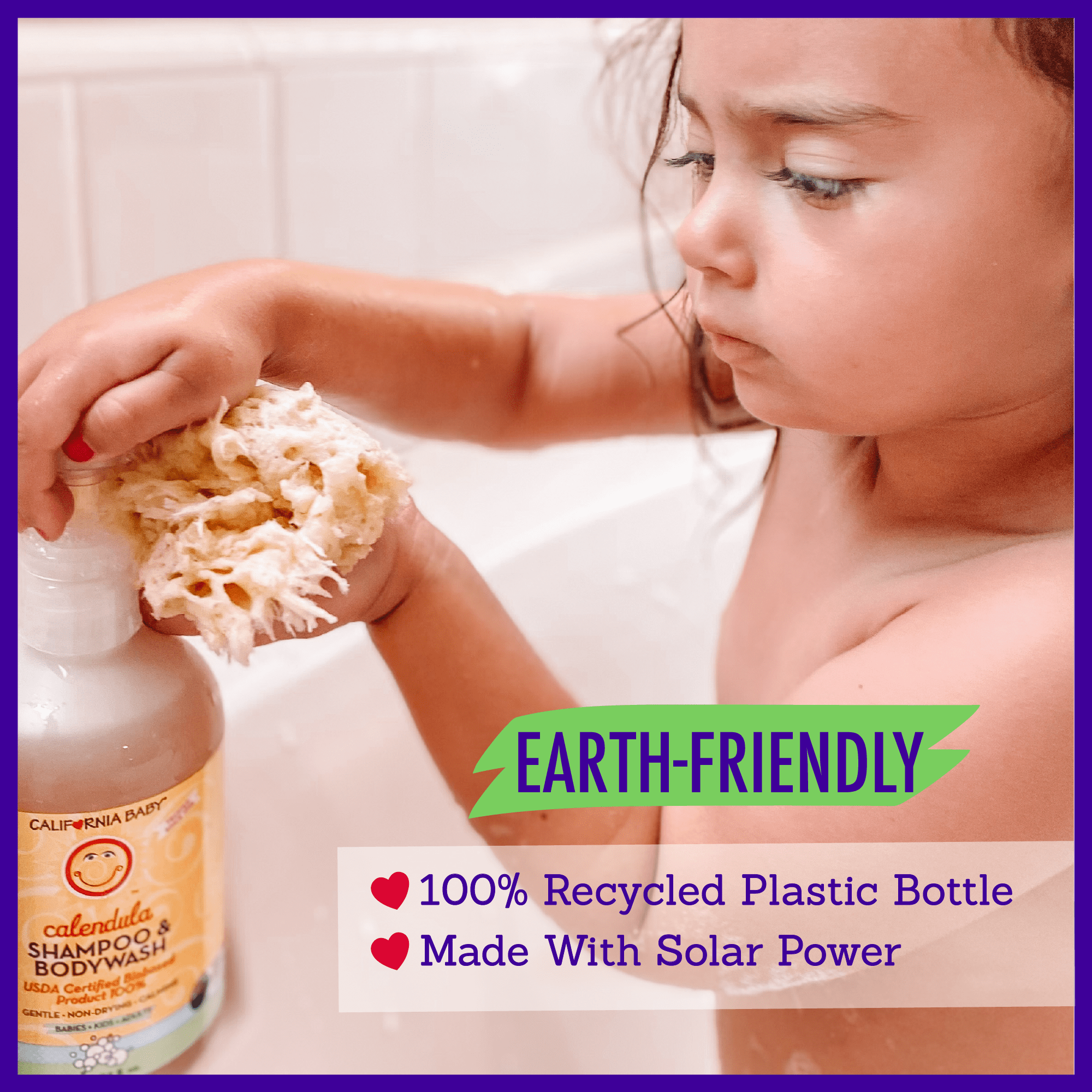 California Baby Calendula Baby Shampoo + Baby Wash | 100% Plant-Based | Soothing Lavender Body Wash For Sensitive Skin | Hypoallergenic | 562mL / 19oz