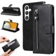 thumbnail image 1 of Estuche de Cuero PU con Cierre para Samsung Galaxy S25 , Funda Protectora con Billetera y Correa, 1 of 6